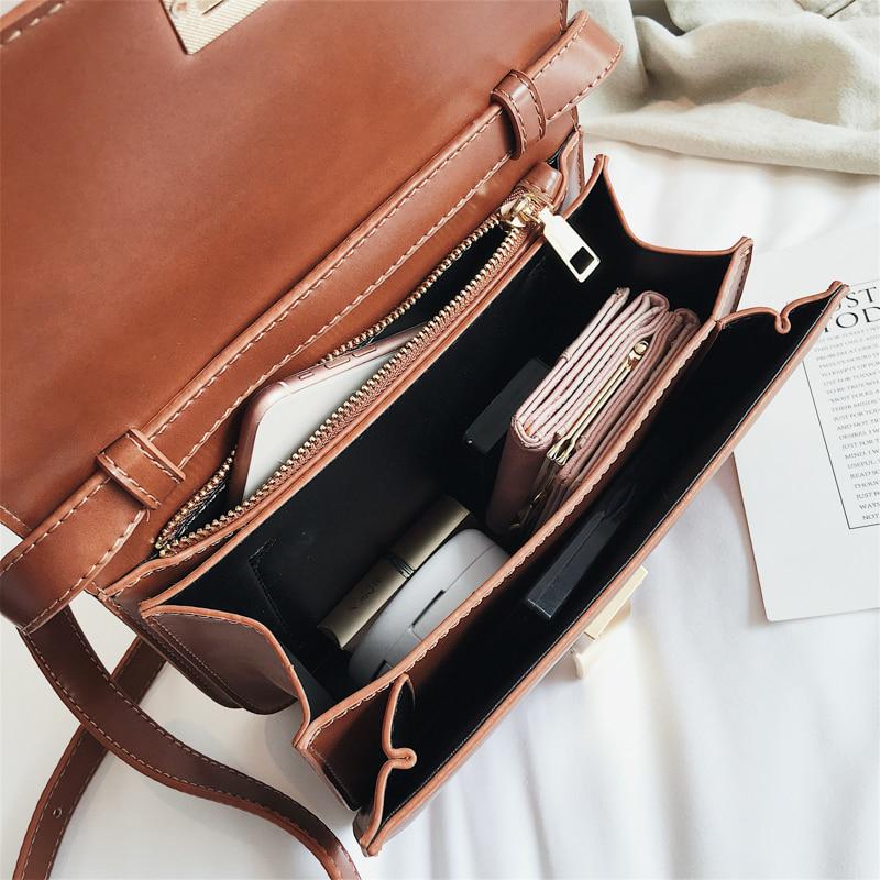 European Vintage Fashion Female Square Bag 2019 New High Quality Pu Leather Women 'S Handbag Simple