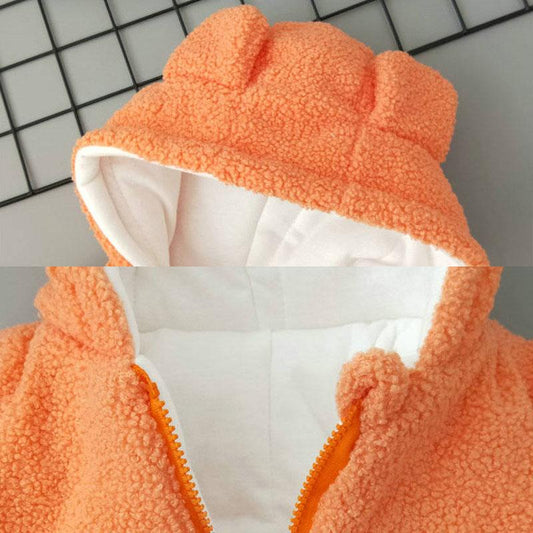 Baby Cotton Clothes Baby Jacket Winter Thickening 6-12 Months Baby Cotton Clothes Hooded Winter Jacket Cute Piggy Boys and Girls