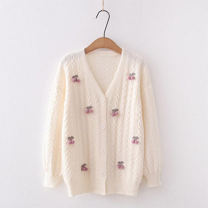 Sweet Wind Sweater Coat 2021 Women Loose Loose Outer Wear Small Fresh Student Knit Cardigan