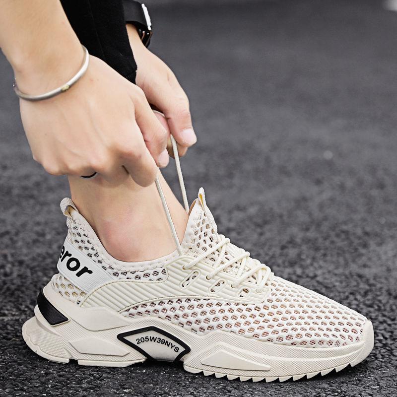 Summer Breathable Mesh Thin Men's Shoes Men's Beach Sports Hollow Hole Shoes