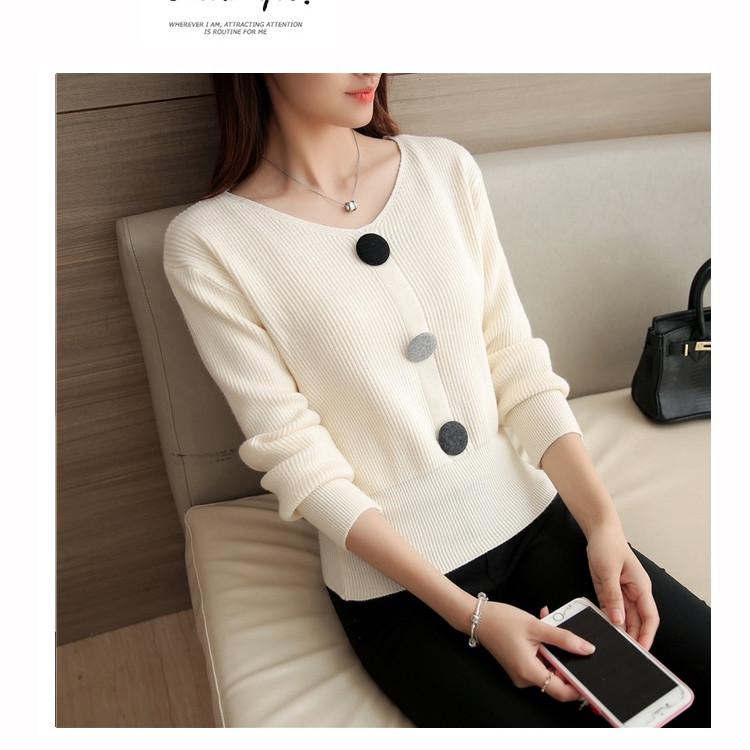 Women Knitted Sweater Cardigan Coat Spring Autumn Casual V-neck Long Sleeve Sweater Jacket