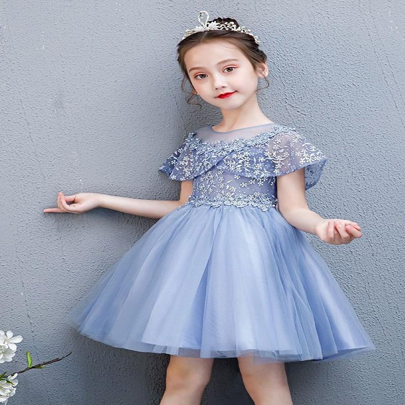 Princess Flower Girl Dress Summer Wedding Birthday Party Kids Dresses for Girls Children's Costume Teenager Prom Designs