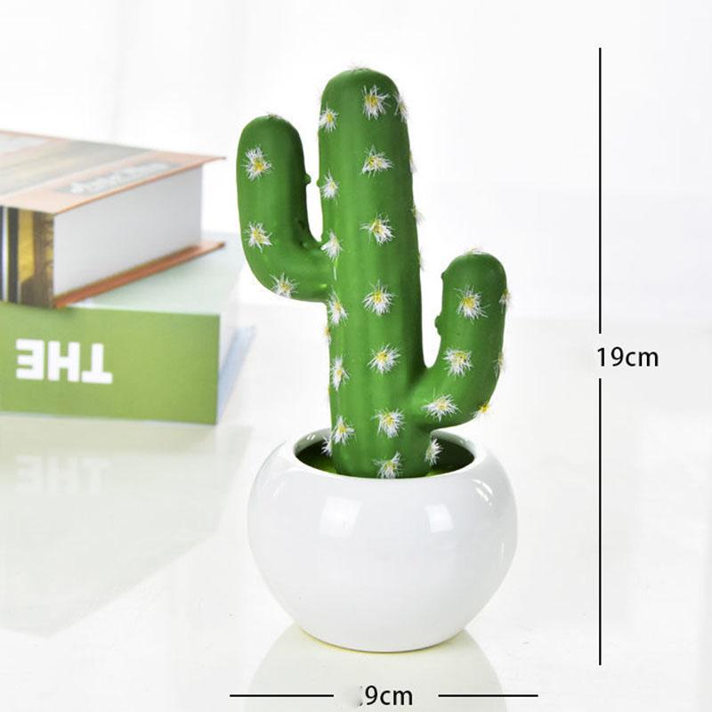 Desktop Decorations Mini Potted Ornaments Creative Simulation Succulents Bonsai Ceramic Pots Succulent Cactus Simulation Potted Plants