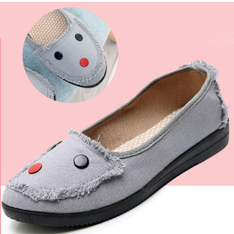 Old Beijing Cloth Shoes Women's Pedal Casual Flat Soft Sole Shoes Breathable Canvas Shoes Mother Shoes