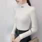 Autumn and Winter Mohair Sweater Short Slim-fit Inner Top Half High Collar Fashion Women's Bottoming Shirt