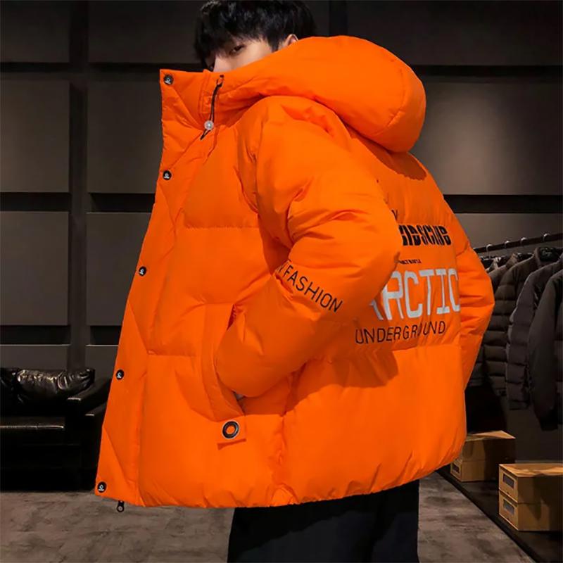 Men's Down Jackets Trend Korean Version Winter Hooded Jackets Warm Loose Large Size Bread Jacket Men