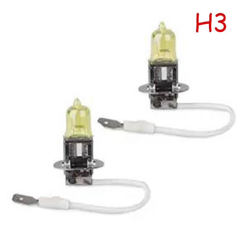 2pcs Car Front Headlight Distance Car Bulb H4 H7 Spotlight 5500K 12V100W Halogen Lamp H1 H3 Super Bright White Light Golden Light