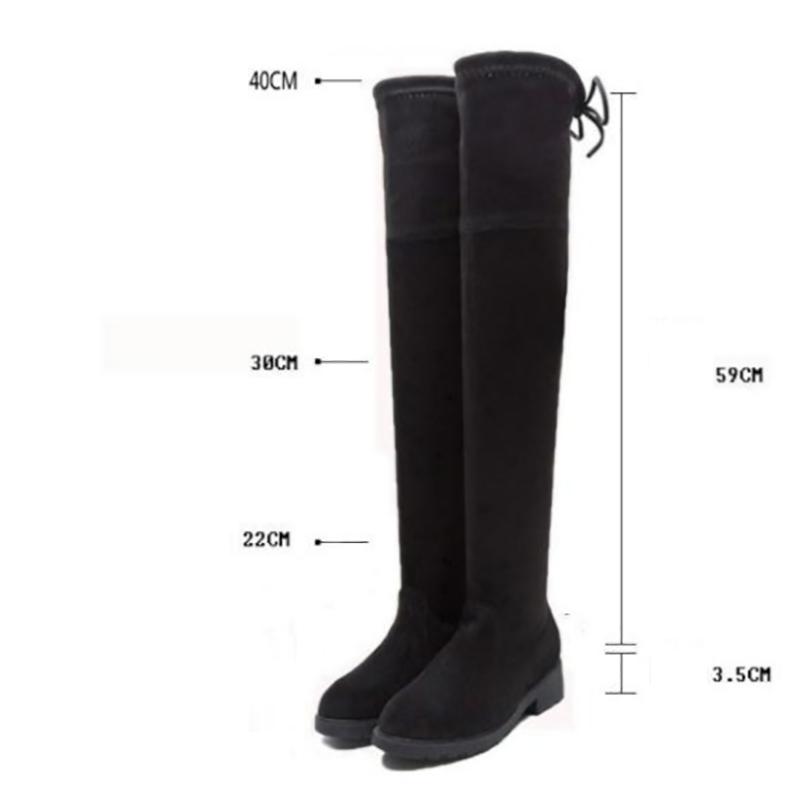 Over-the-knee Boots Women's Boots Autumn and Winter Thin Legs Elastic Women's Boots Flat-bottomed High Tube