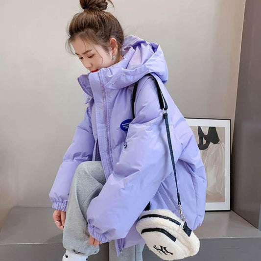 Women's Cotton-padded Jacket Autumn and Winter Models, Bread Clothing, Cotton-padded Jacket, Thick Mid-length Padded Jacket Women