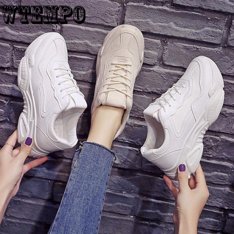 Women Casual Shoes Fashion Women Sneakers Breathable Mesh Walking Shoes Lace Up Flat Shoes Plus size