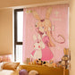 Girly Wind Curtain Comic Curtain Dormitory Rental House Blackout Curtain Velcro Self-adhesive Curtain