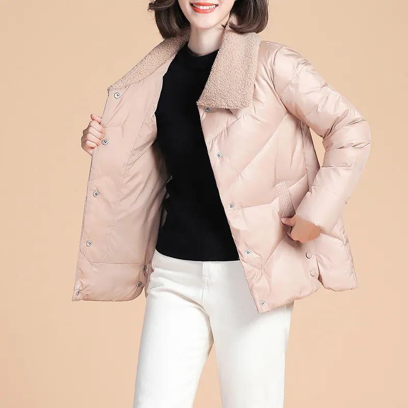 Female Down Coat 2021 Spring Winter Women Thin Short Cultivating Outwear Cotton Padded Warm Jacket Outwear