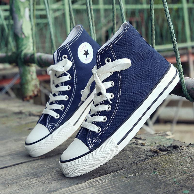 Street Shot Couple Canvas Shoes Wild Retro Canvas Shoes High-top Shoes Male Korean Students