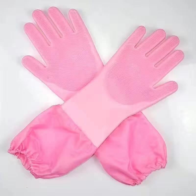 Dog Cat Bathing Gloves Massage Brush Extended Anti-cat Scratch Bites Dog Pet Gloves Dedicated Artifact Pet Grooming Hair Removal Washing Gloves