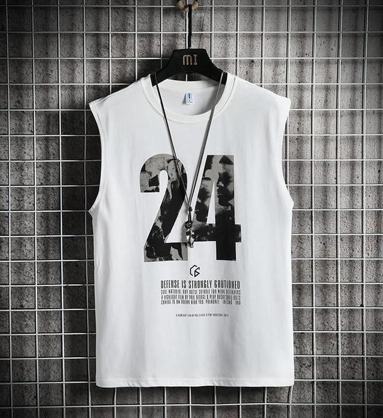 Summer Men's Casual Sports Vest Loose Trend Sleeveless T-shirt Clothes Undershirt Vest Bottoming Shirt