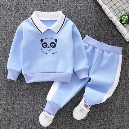 Kid Suit Long-sleeved Two-piece Set Children Leisure Sports Spring and Autumn