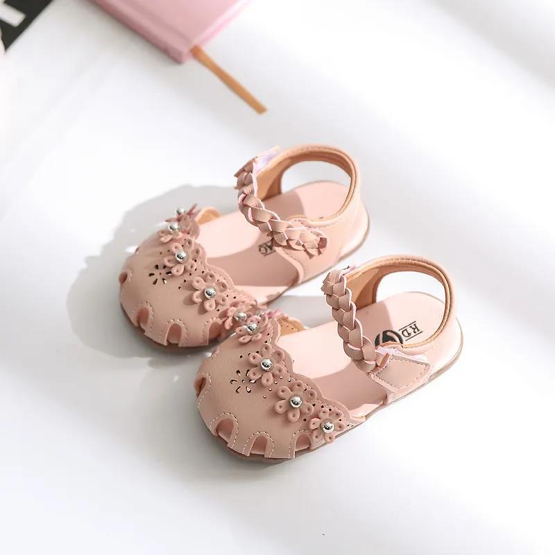 Children's Tendon-soled Sandals 2021 Summer New Girls Princess Shoes Anti-kick Soft Bottom Baby Toddler Shoes