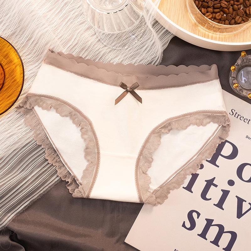 5Pcs/Set Women's Spring Summer Seamless Panties Ladies Breathable Cute Color Matching Underpants