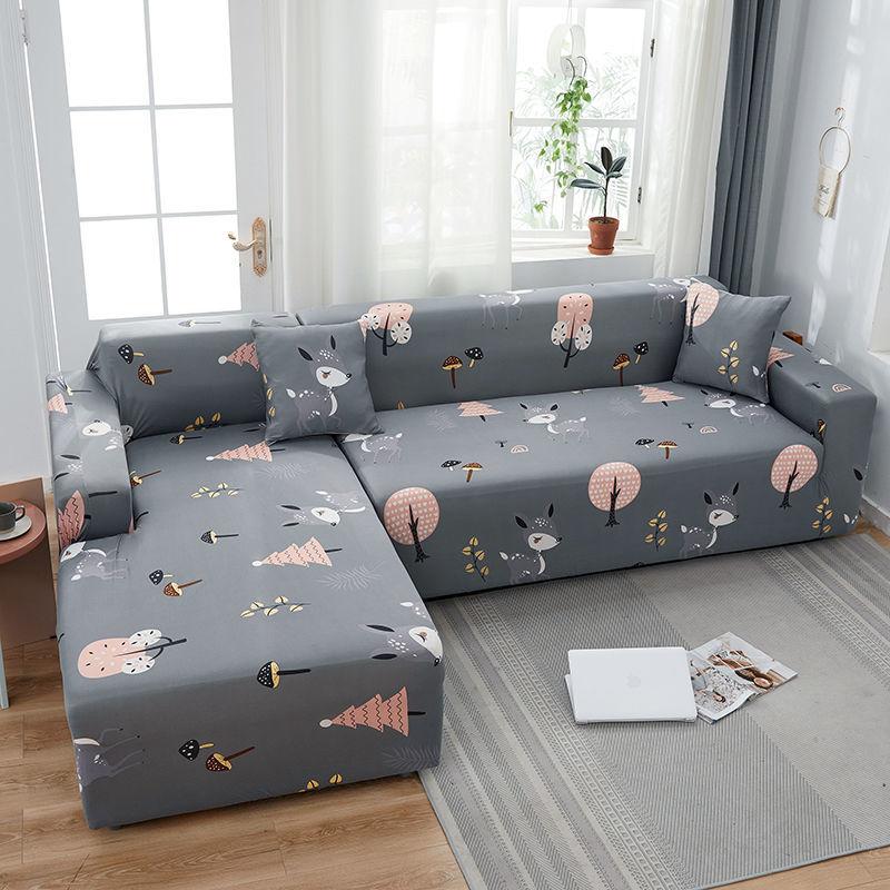 Stretch Printing Pattern Sofa Cover Living Room Elastic Sofa Cover Sofa Protection Cushion Chaise Sofa Cover Combination