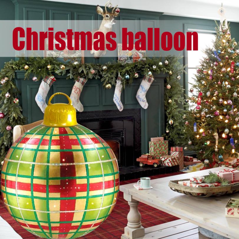 1pcs 60cm Christmas Balls Christmas Tree Decorations Outdoor Atmosphere Inflatable Toys for Home Christmas Gift Ball