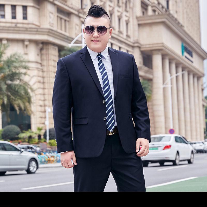 Fat Man Plus Size Suit Men's Suit Business Formal Wear Plus Fat Increase Fat Casual Professional Wear