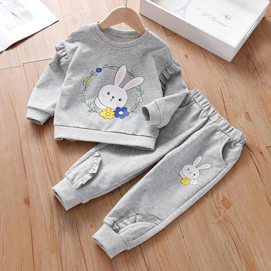 Female Baby Set Spring and Autumn Children Casual Children's Wear Sweater Pants Two-piece Set