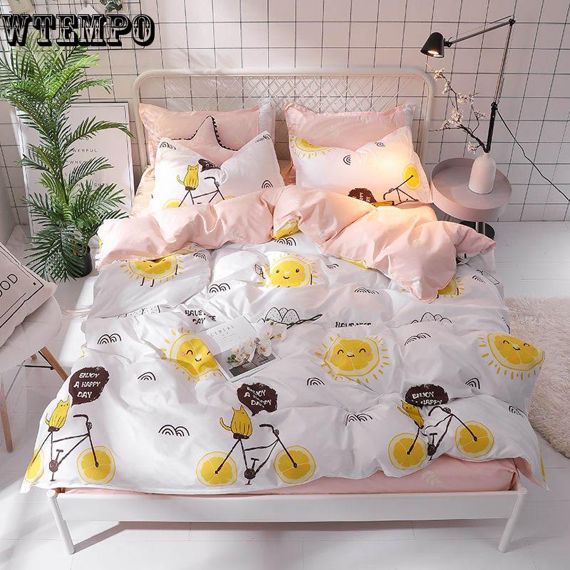 Bedding set bedding quilt cover sheets pillowcase bedding set home bedroom supplies