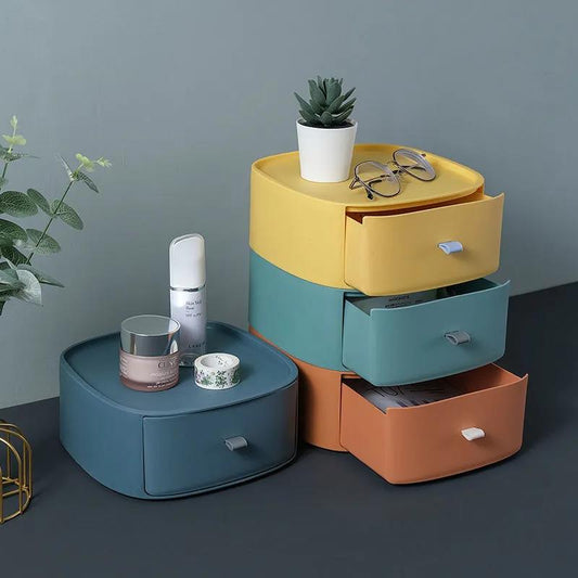 Desktop Storage Box Drawer Type Cosmetic Box Storage Box Small Plastic Jewelry Box Multi-function Finishing Box