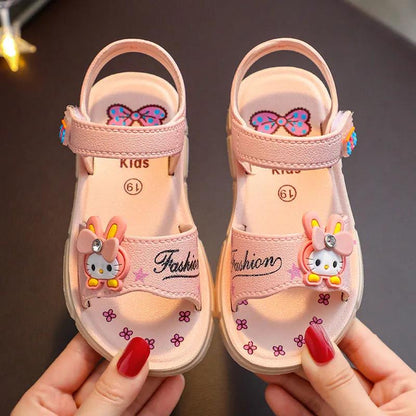 Girls' Sandals Summer Princess Shoes Baby Fashion Soft-soled Shoes Little Girls Open-toed Beach Shoes