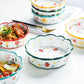 Cute Salad Bowl Ceramic Cheese Baked Rice Baking Plate Fruit Bowl Disc Ceramic Tableware Fruit Plate