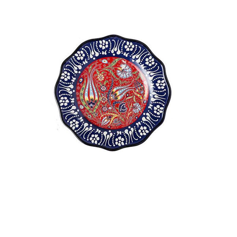 Ceramic Plate Bohemian Plate Home Creative Western Plate Steak Plate Rice Plate Decorative Plate Underglaze Plate