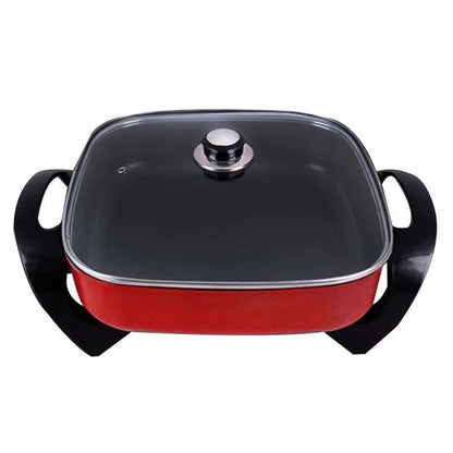 Household Multi-function Electric Pot Mandarin Barbecue Steaming Cooking and Frying All-in-one Pot Dormitory Smoke-free Non-stick Pan