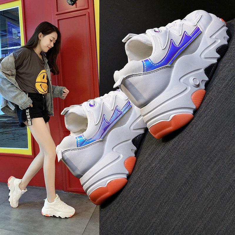 Autumn Winter Women's Platform Sneakers Female Thick Bottom Ladies Dad Shoes Casual Sports Shoes