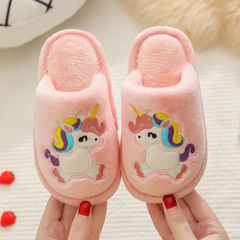 Children's Cotton Slippers Autumn and Winter Boys and Girls Cartoon Indoor Home Shoes Children's Anti-skid Soft Sole Baby Floor Slippers