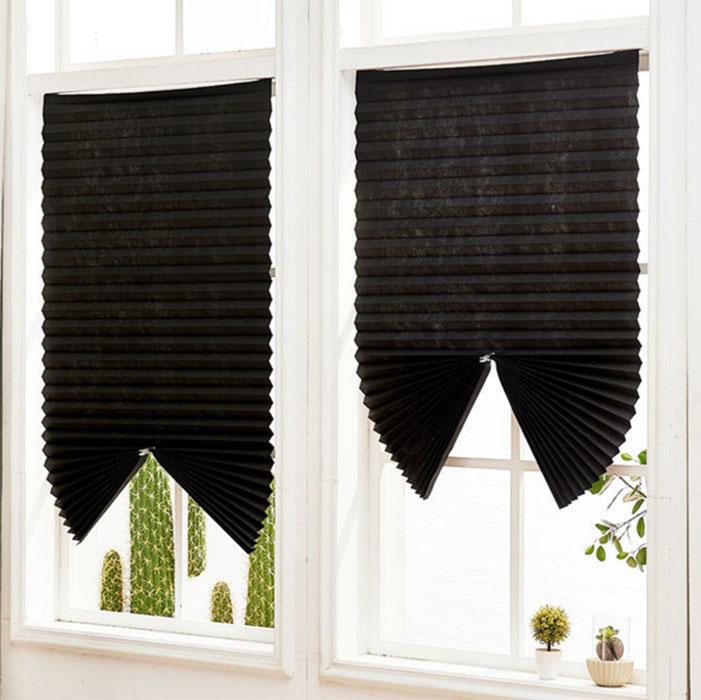 Self-adhesive Curtains, Blackout Curtains, Pleated Curtains, Bedroom Home Shading Curtains, Perforated Blinds, Simple Sunscreen Curtains (1 piece)