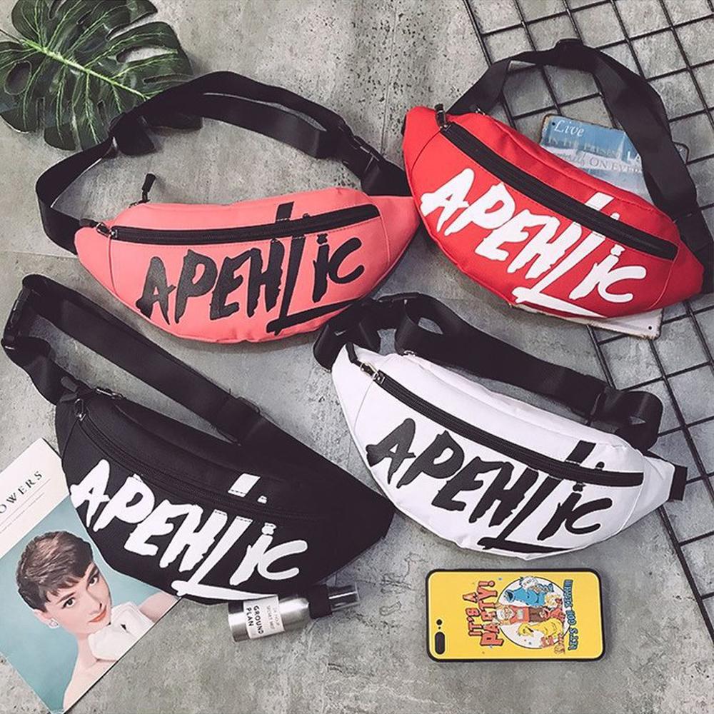 Women Man Waist Fanny Pack Belt Travel Bag Purse Chest Pouch Bullet Pack Street Style Letter Printed Bag