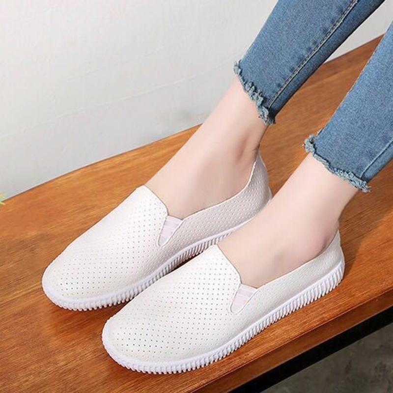 Korean Version of All-match Classic White Shoes Lazy Shoes One-step Breathable Women's Shoes