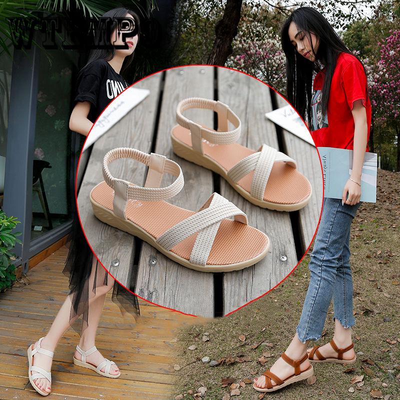 Single Shoes Summer Sandals Women Vintage Flat Sandals Comfortable