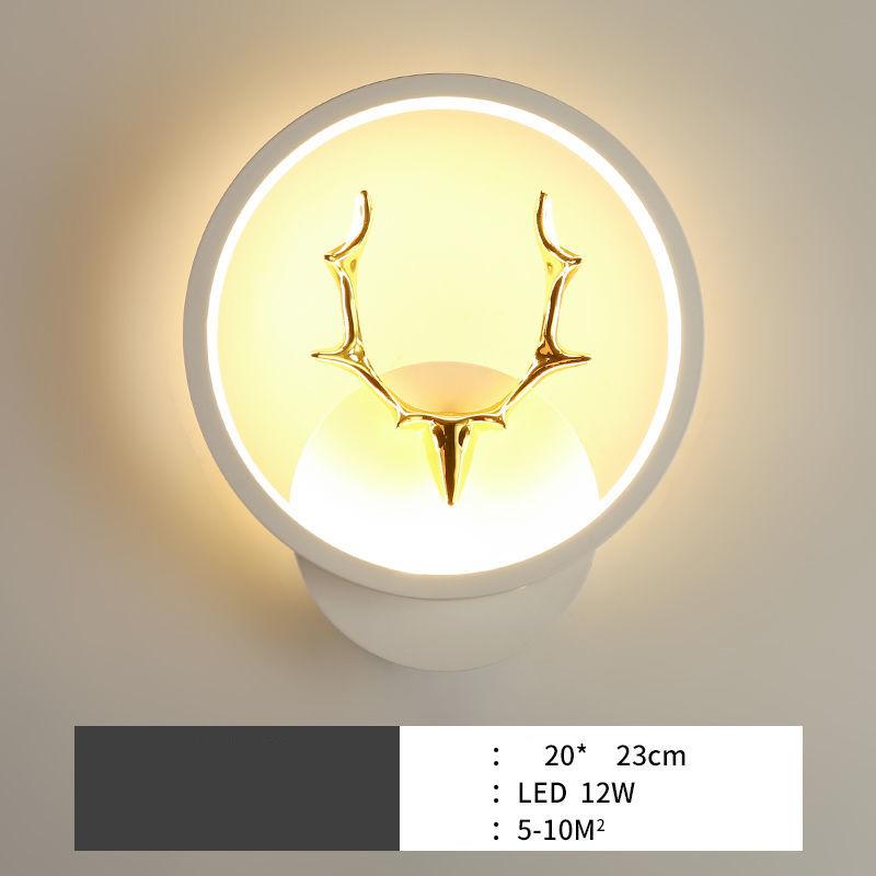 Nordic Antler Wall Lamp Modern Minimalist Aisle Balcony Bedroom Bedside Wall Lamp Warm Living Room Background Wall Lamp