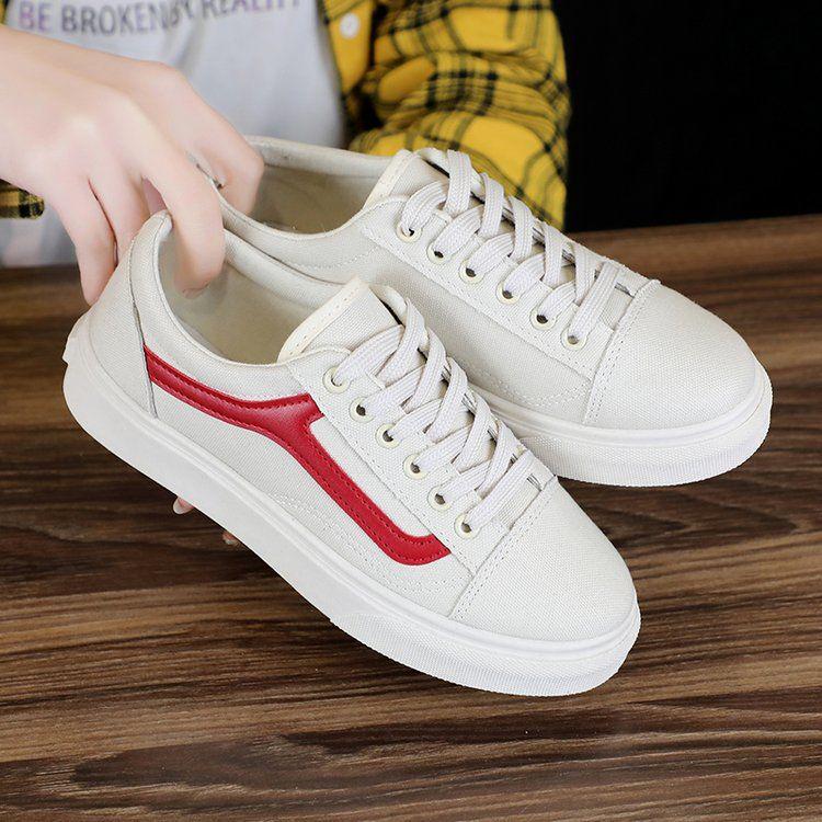 Fashionable Women's Canvas Black Shoes Breathable Classic Flat Sneakers Casual Shoes Women