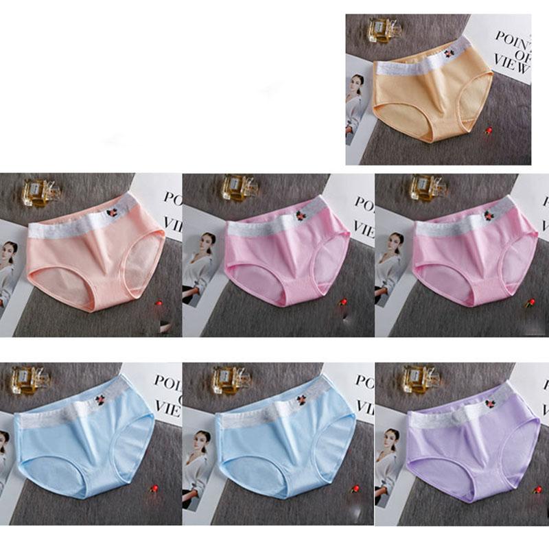 7 Pairs of Women's Cotton Underwear Sexy Female Student Korean Style Briefs