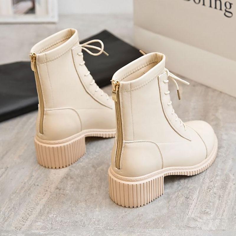 Thick Heel Women's Boots Short Boots Women's Autumn and Winter Plush Women's Boots Shoes Women's Martin Boots