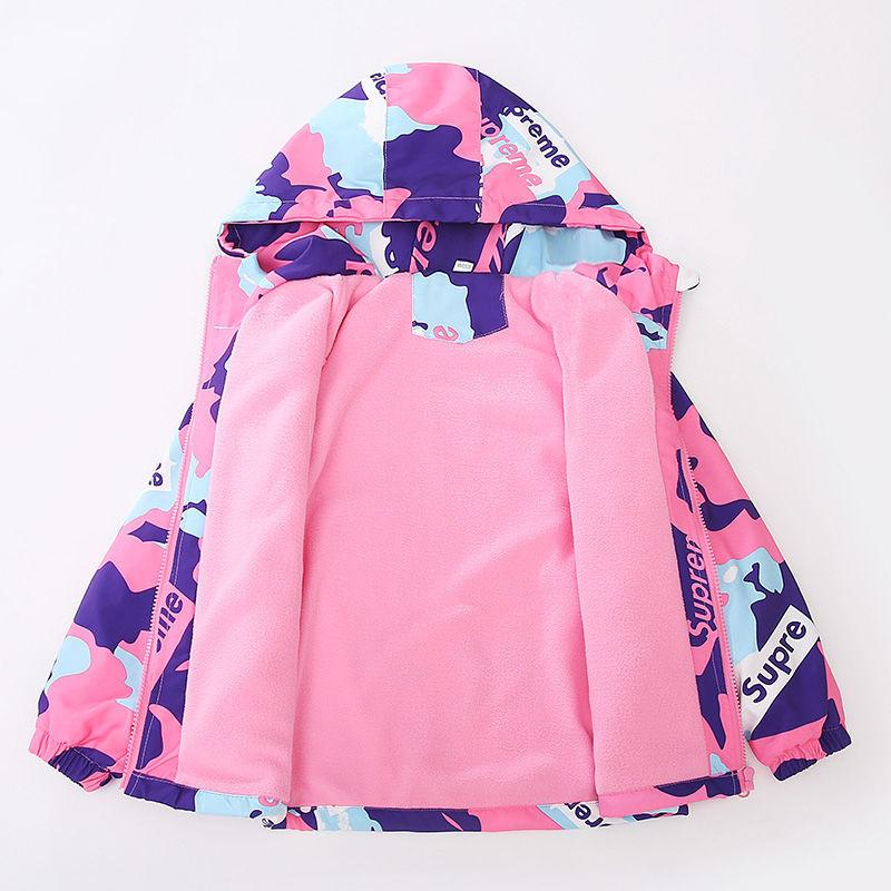 Girls' Jackets One-piece Velvet Big Children's Jackets Spring and Autumn Children's Clothes Autumn Clothes Children