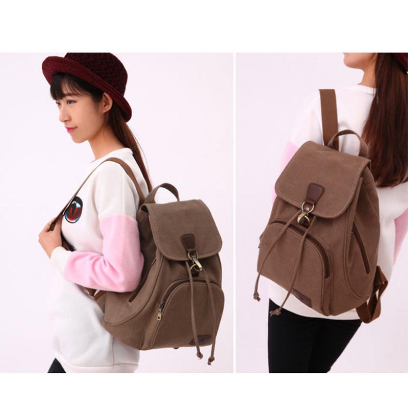 Backpack Outdoor Canvas Backpack Retro Fashion Backpack Women Shoulder Bag