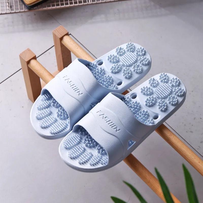 Massage Slippers Summer Men and Women Non-slip Soft Bottom Bathroom Bath Leaking Couple Bedroom Flip-flops Sandals and Slippers