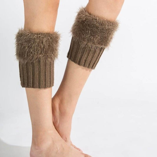 Autumn and Winter Fur Boots Set Europe and The United States Short Wool Warm Odes Case Stylish Ladies Leg Shoes Set Leg Cover