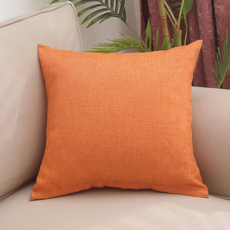 Solid Color Throw Pillow Car Sofa Cushion Flannel Cushion Bedside Backrest Square Pillow Cushion