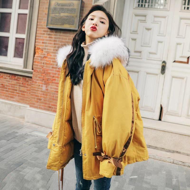 Short Loose Women's Cotton-padded Jacket Winter Fashion Female Student Jacket Korean Style College Style Thickened Waist Cotton Jacket