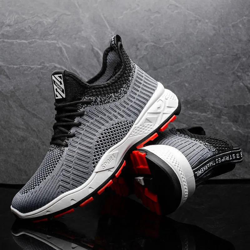 Spring Men's Sports Shoes Large Size Versatile Casual Breathable Mesh Shoes Non-Slip Running Shoes Travel Shoes