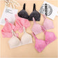 Large Size Thin Bra Without Steel Ring Gathered Sexy Bra Middle-aged and Elderly Women's Underwear